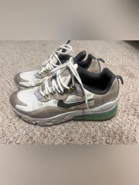 Nike Air Max Sneakers in White, Black, Gray & Green